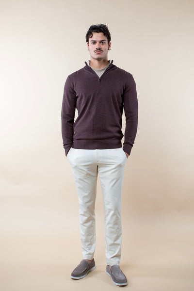 KNITTED HALF-ZIP SWEATER