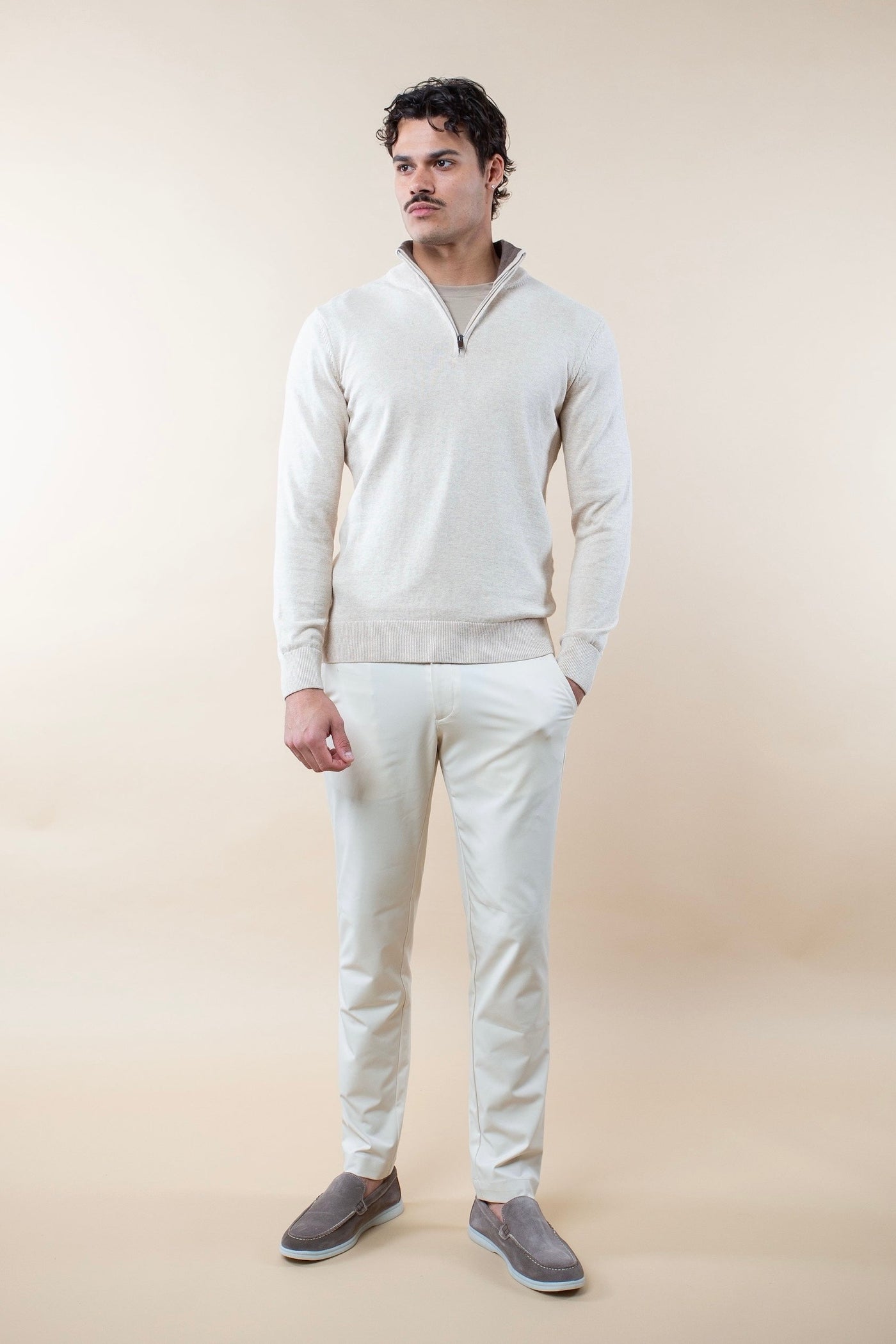 KNITTED HALF-ZIP SWEATER
