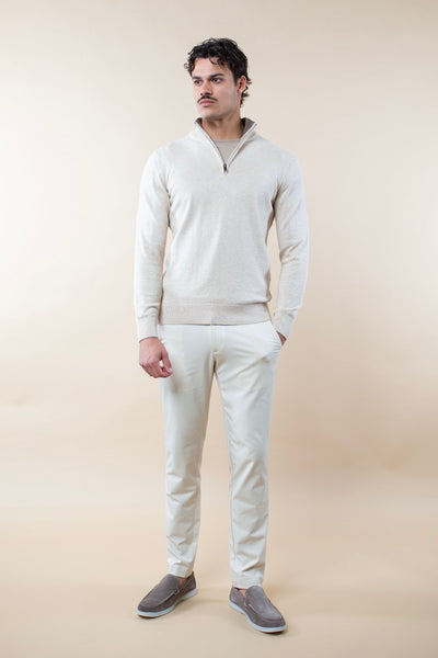 KNITTED HALF-ZIP SWEATER
