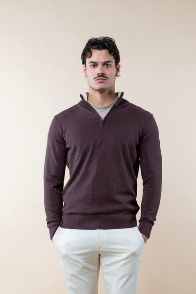 KNITTED HALF-ZIP SWEATER
