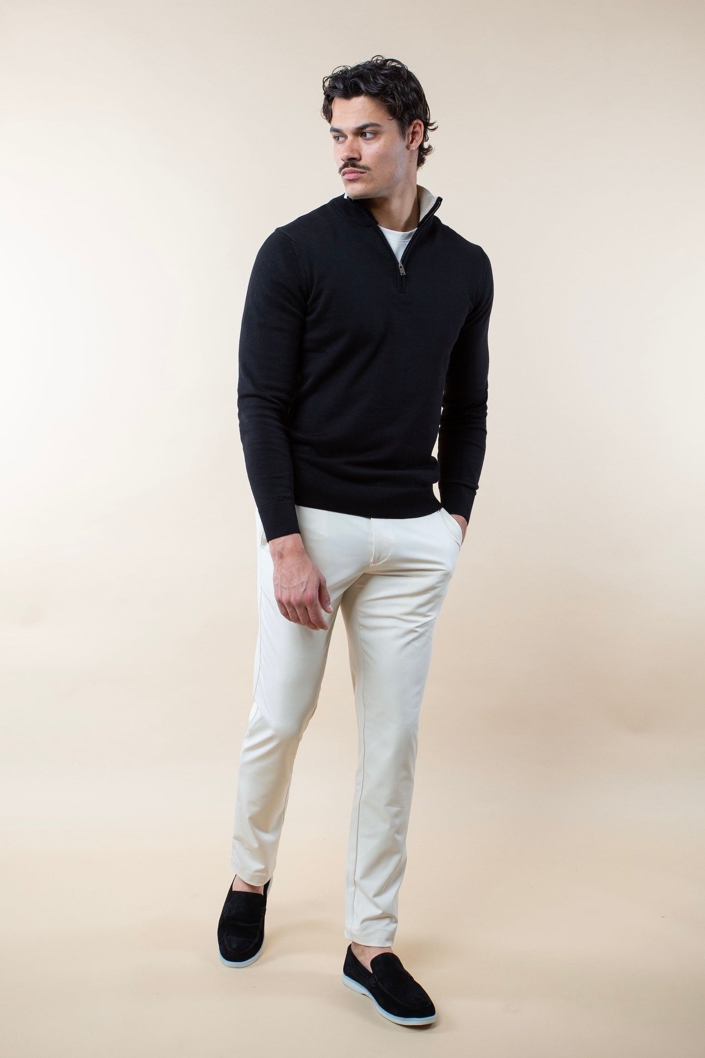 KNITTED HALF-ZIP SWEATER