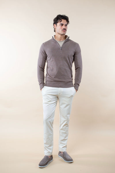 KNITTED HALF-ZIP SWEATER